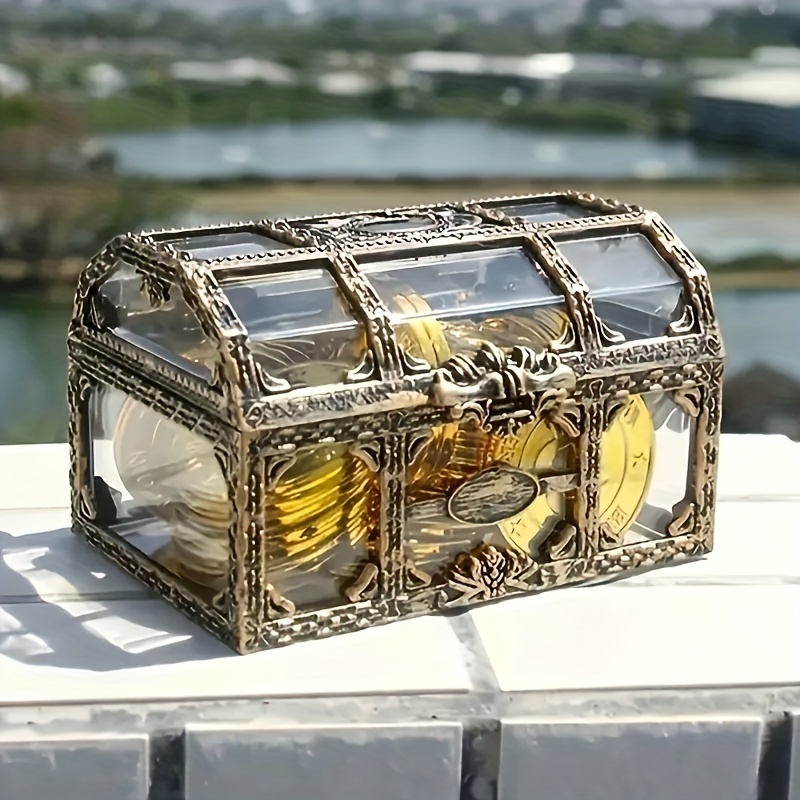 Xmas Food Storage Containers - 1pc Pirate Treasure Chest, Jewelry Gemstone