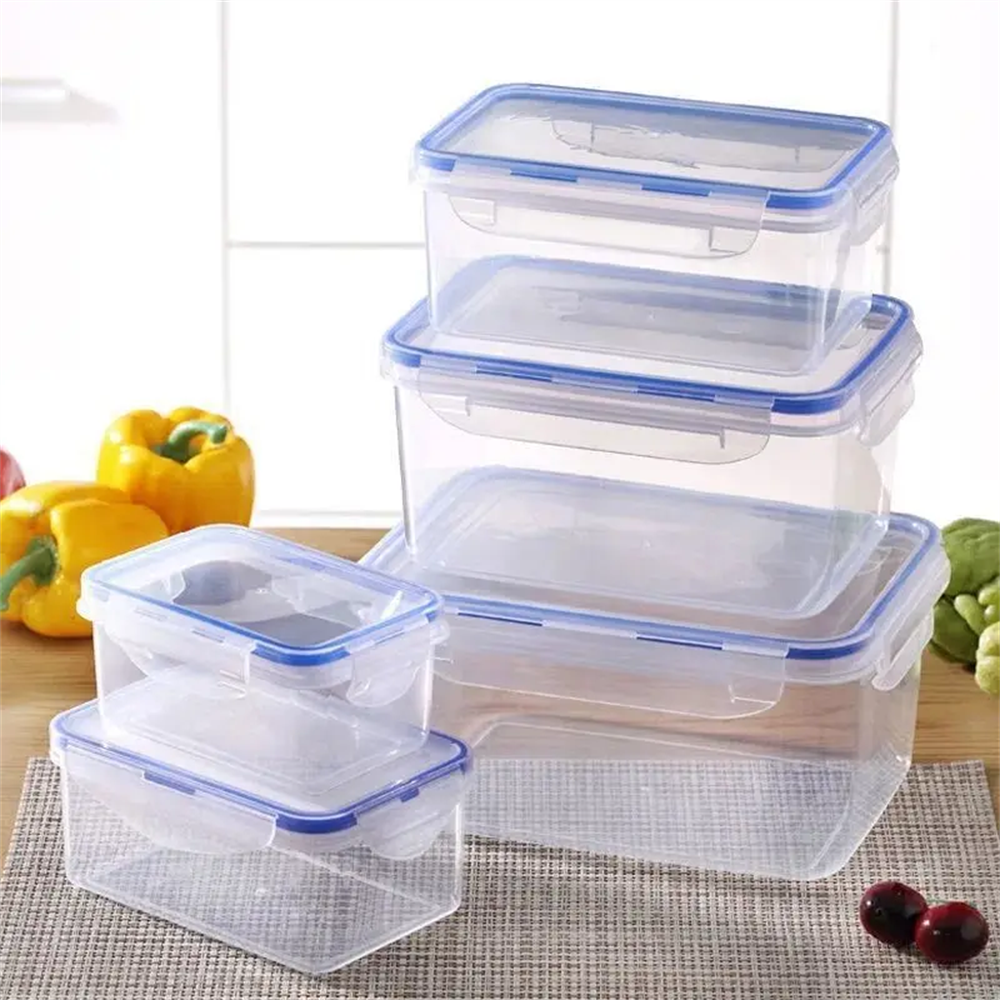 Food Storage Jars Plastic - 1/4pack Food Storage Containers Transparent Kitchen