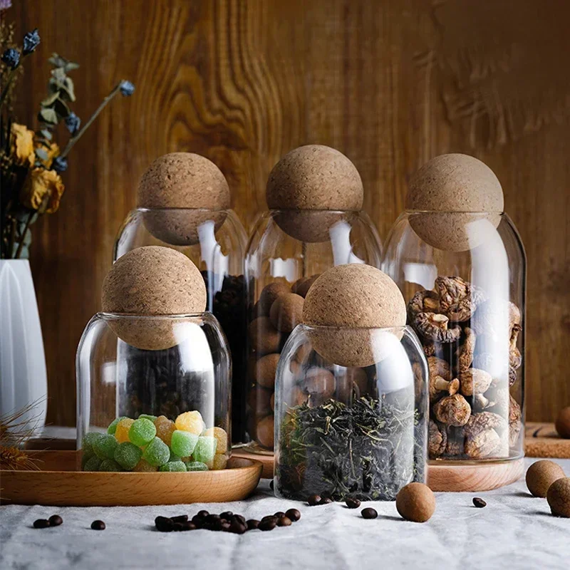 Food Storage Lidl - Clear Glass Storage Jar with Cork