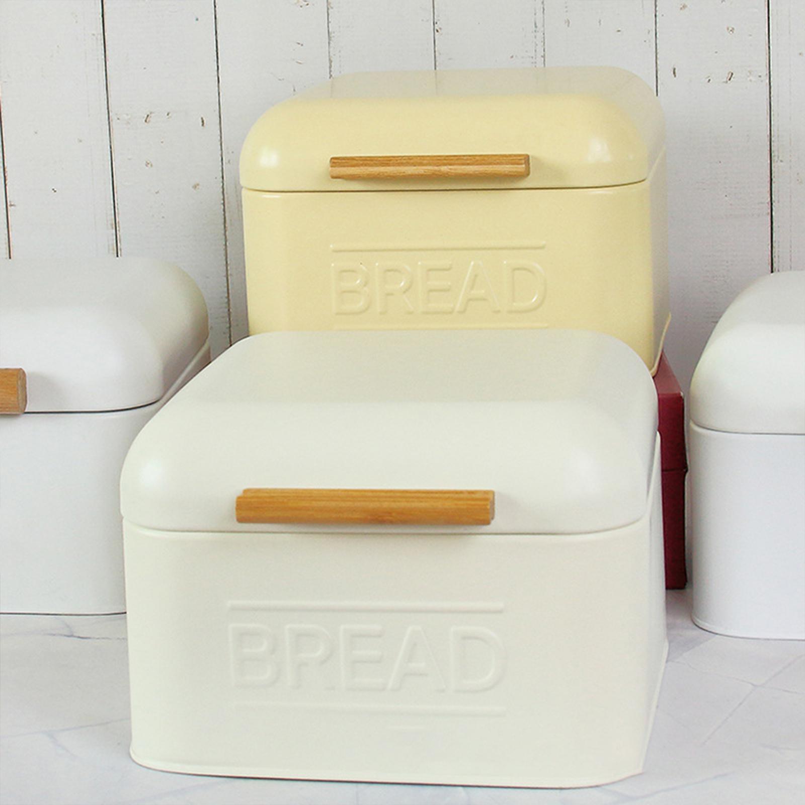 Bread Box Bamboo - Iron Bread Box, Countertop Pastry Kitchen