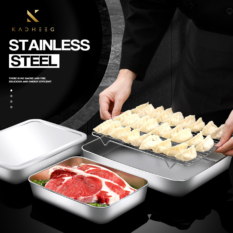 Food Storage Rack For Kitchen - Stainless Steel Food Storage Box with
