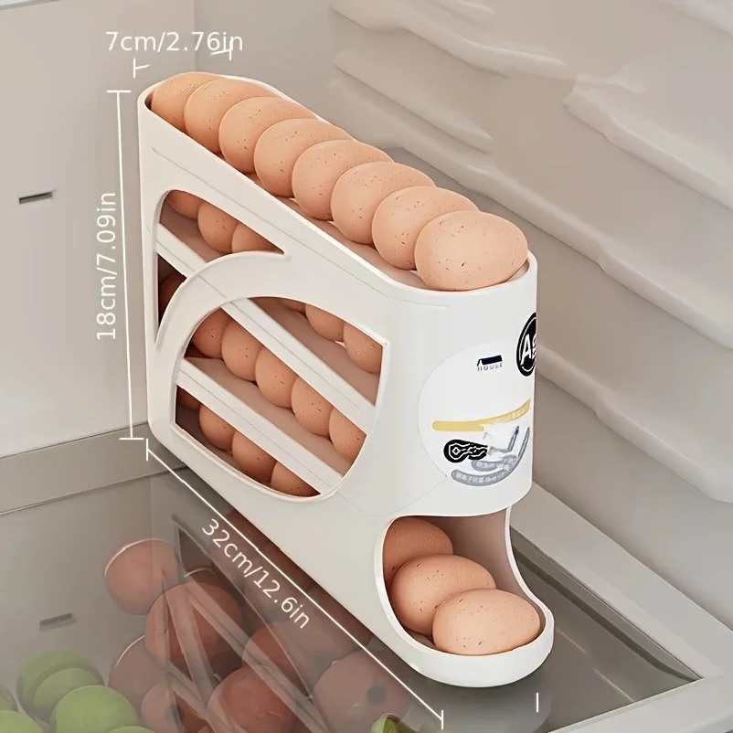 3-Tier Rolling Egg Storage Con - Food Storage Rack For Kitchen avaliação e preço