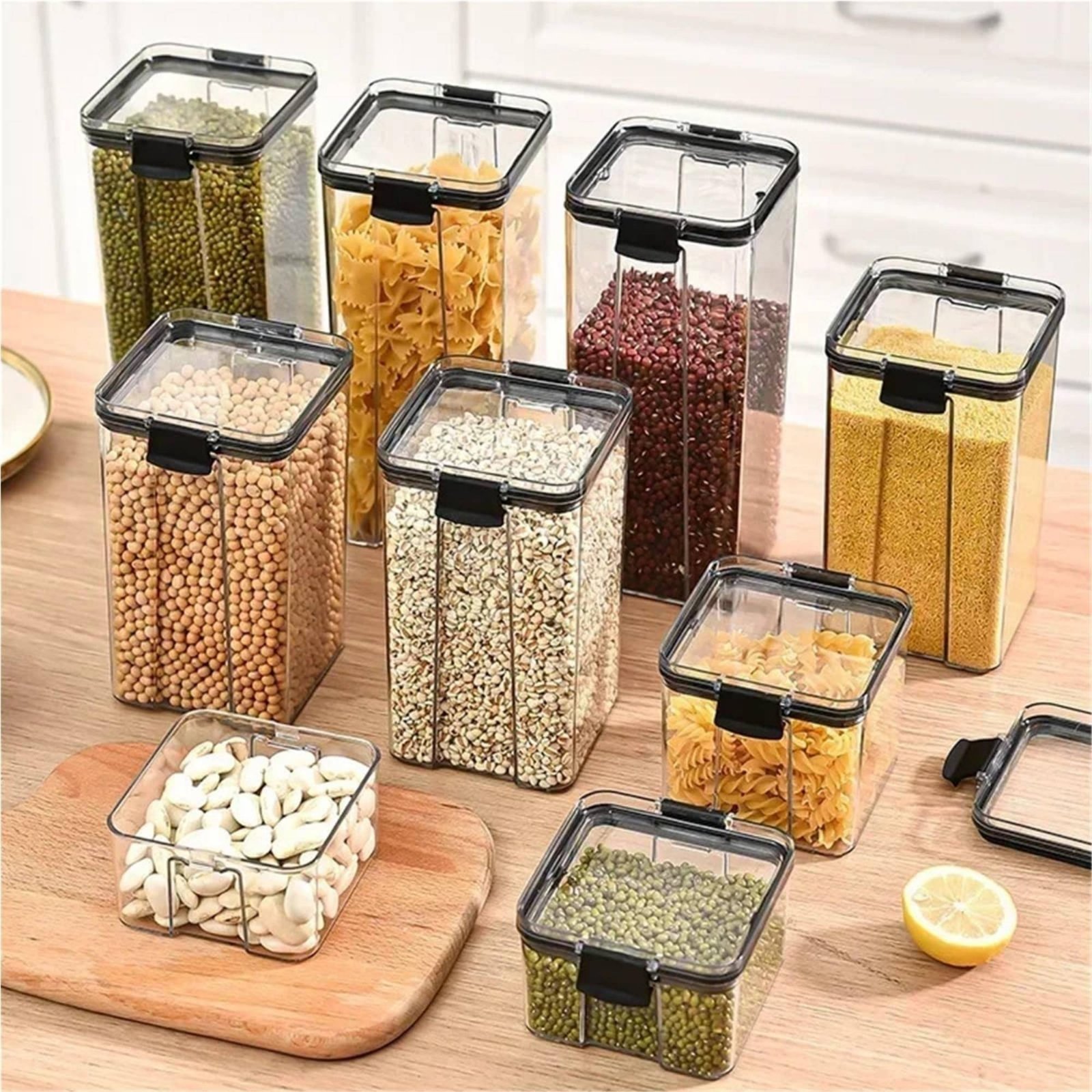 Airtight Food Storage Containe - Food Storage Jars Plastic avaliação e preço
