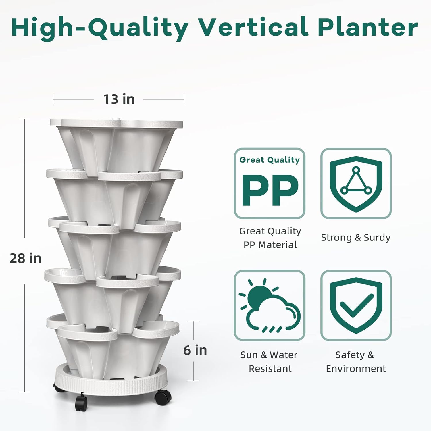 Stackable Flower Pot5 Layer Fl - Food Storage Plants avaliação e preço