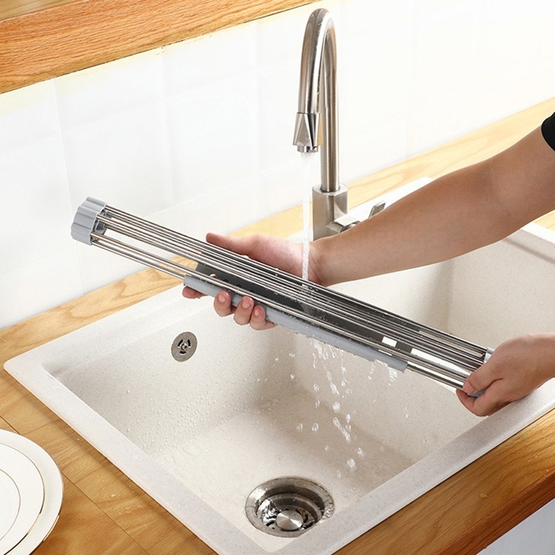 Stainless Sink Drainer Holder  - Food Storage Rack For Kitchen avaliação e preço