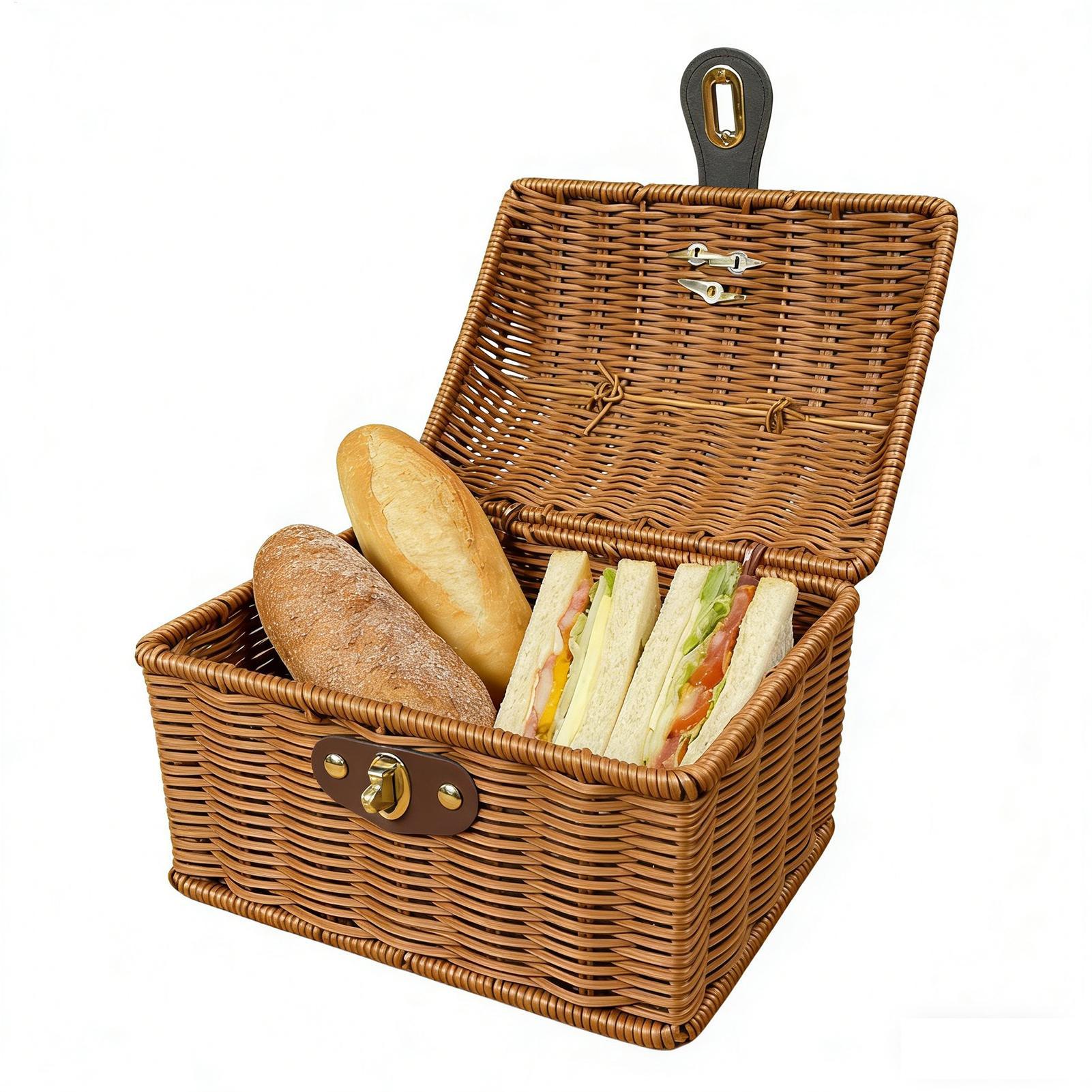 Picnic Basket With Handle Woov - Bread Box Bamboo avaliação e preço