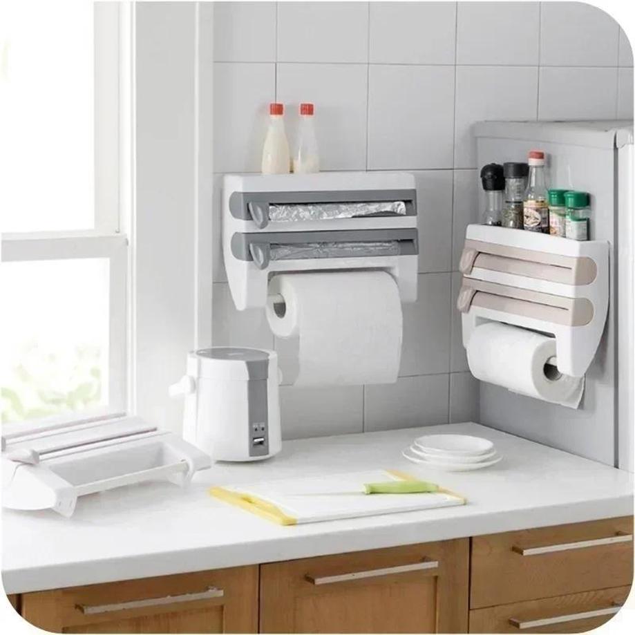 1 Pcs Kitchen Tools Cling Film - Food Storage Rack For Kitchen avaliação e preço