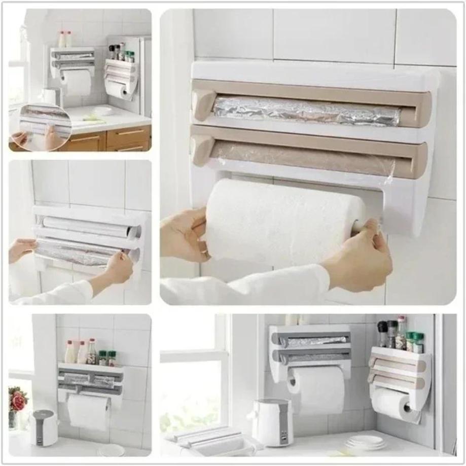 1 Pcs Kitchen Tools Cling Film - Food Storage Rack For Kitchen avaliação e preço