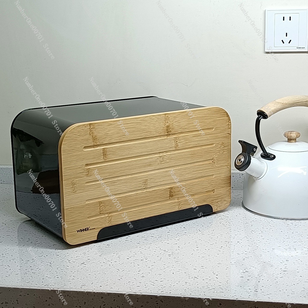 Kitchen Bread Box with Bamboo  - Bread Box Bamboo avaliação e preço