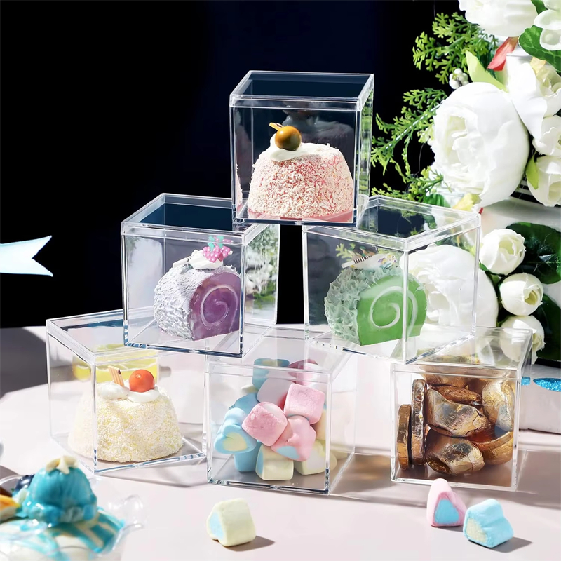 1-20pcs Transparent Acrylic Bo - Xmas Food Storage Containers avaliação e preço