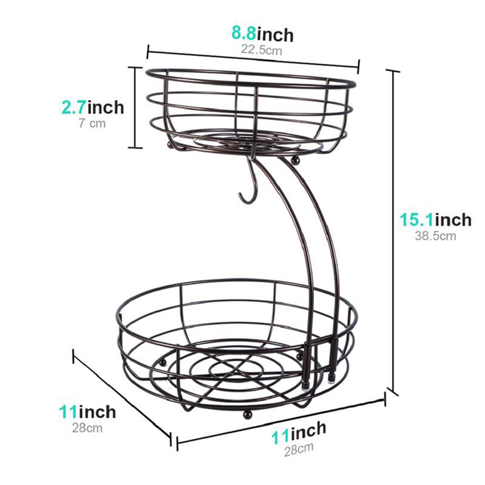 LMETJMA 2-Tier Countertop Frui - Food Storage Rack For Kitchen avaliação e preço
