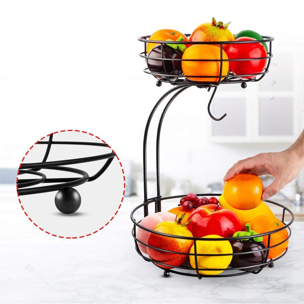 LMETJMA 2-Tier Countertop Frui - Food Storage Rack For Kitchen avaliação e preço