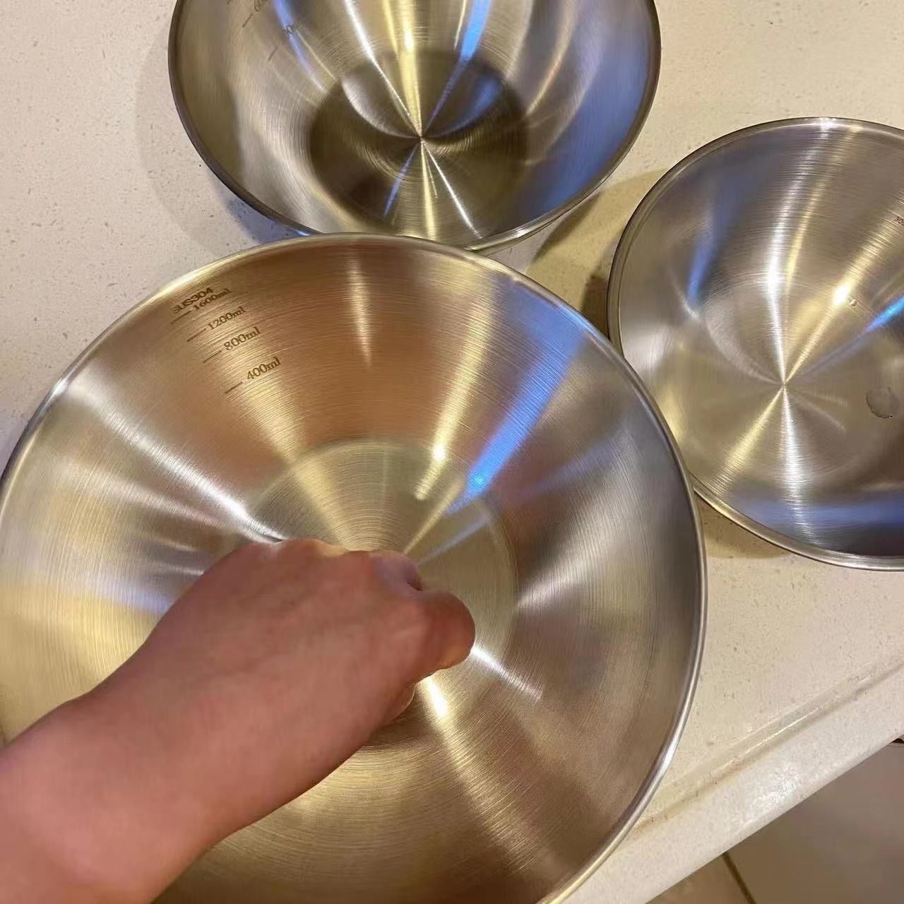 1-3 Stainless Steel Bowl Set w - Food Storage Bowls avaliação e preço