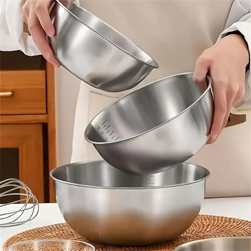 1-3 Stainless Steel Bowl Set w - Food Storage Bowls avaliação e preço