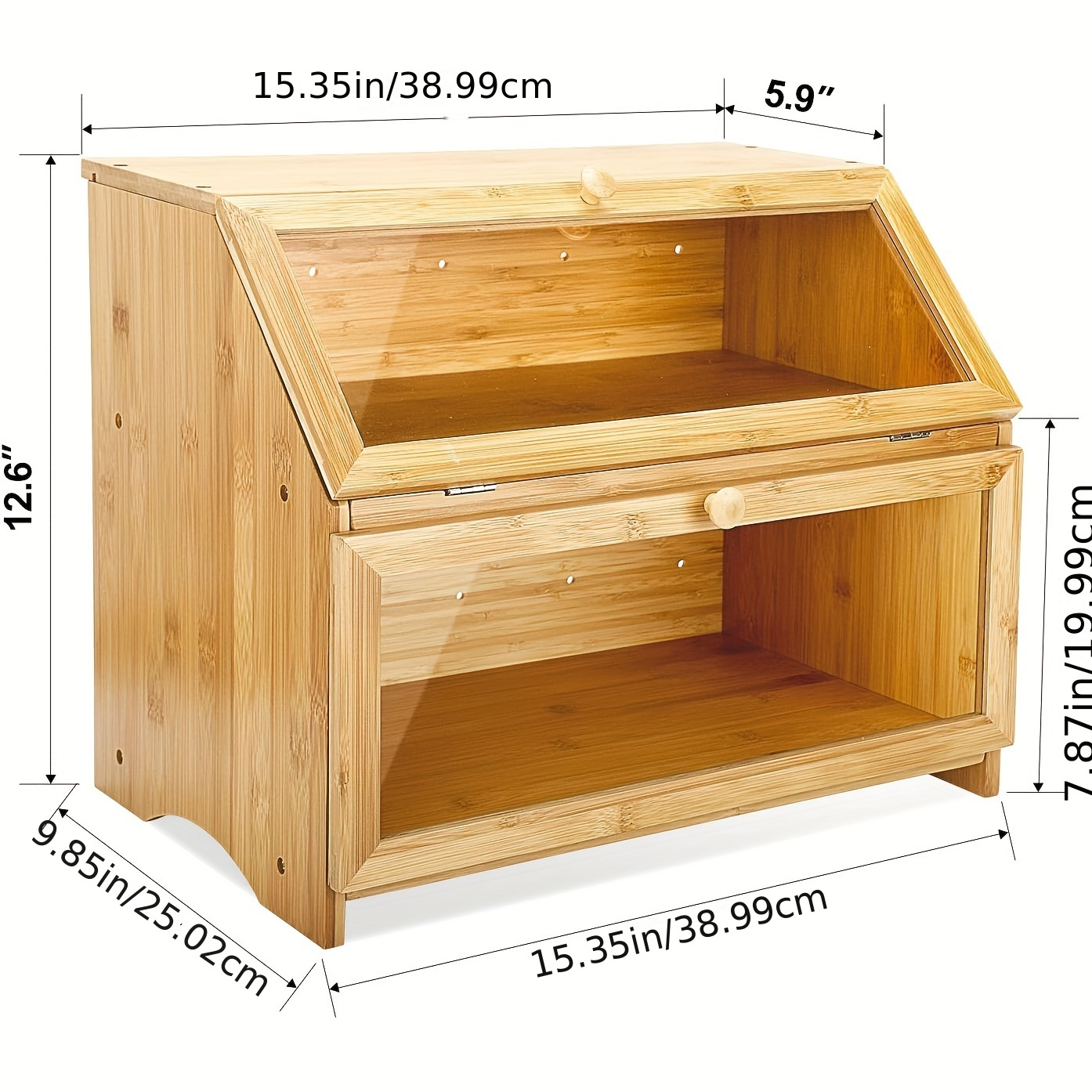 Double Layer Large Bread Box f - Bread Box Bamboo avaliação e preço