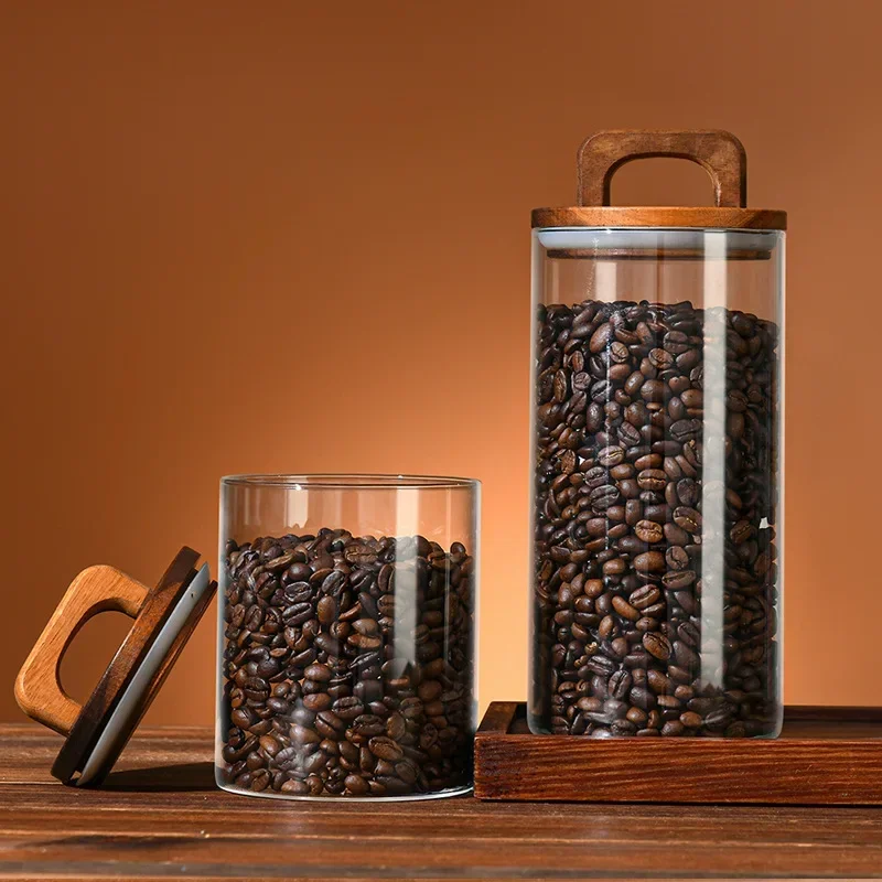 800-2100ml Wood Lid Glass Jar  - Food Storage Lidl avaliação e preço