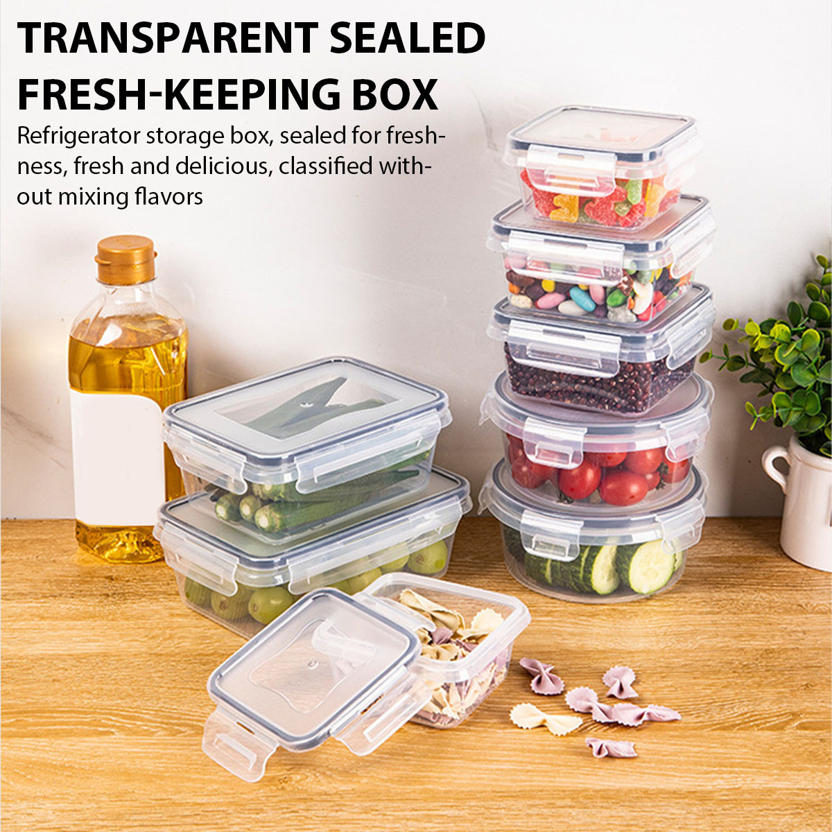 24Pcs/set Food Storage Box Set - Food Storage Jars Plastic avaliação e preço