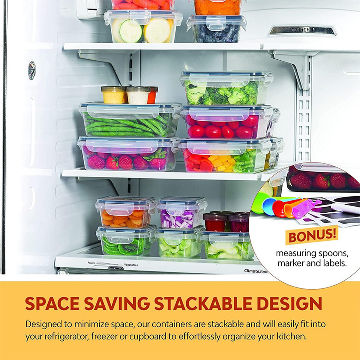 24Pcs/set Food Storage Box Set - Food Storage Jars Plastic avaliação e preço