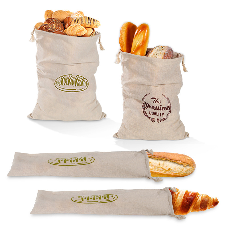 Linen Bread Bag Reusable Bags  - Food Storage Plants avaliação e preço
