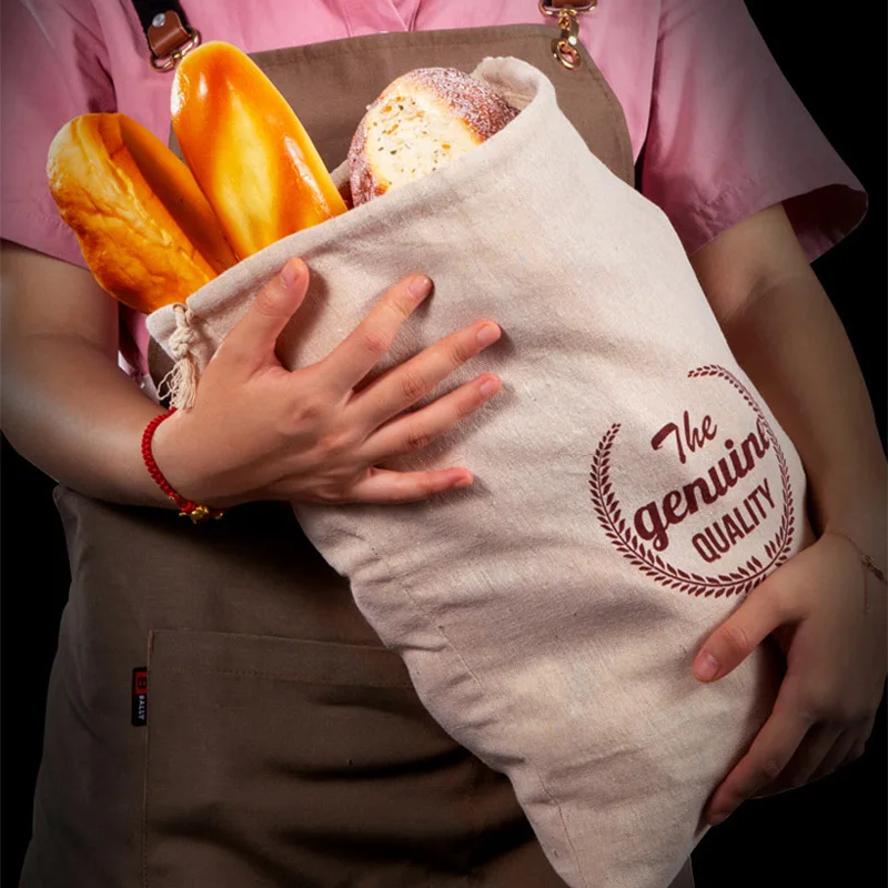 Linen Bread Bag Reusable Bags  - Food Storage Plants avaliação e preço