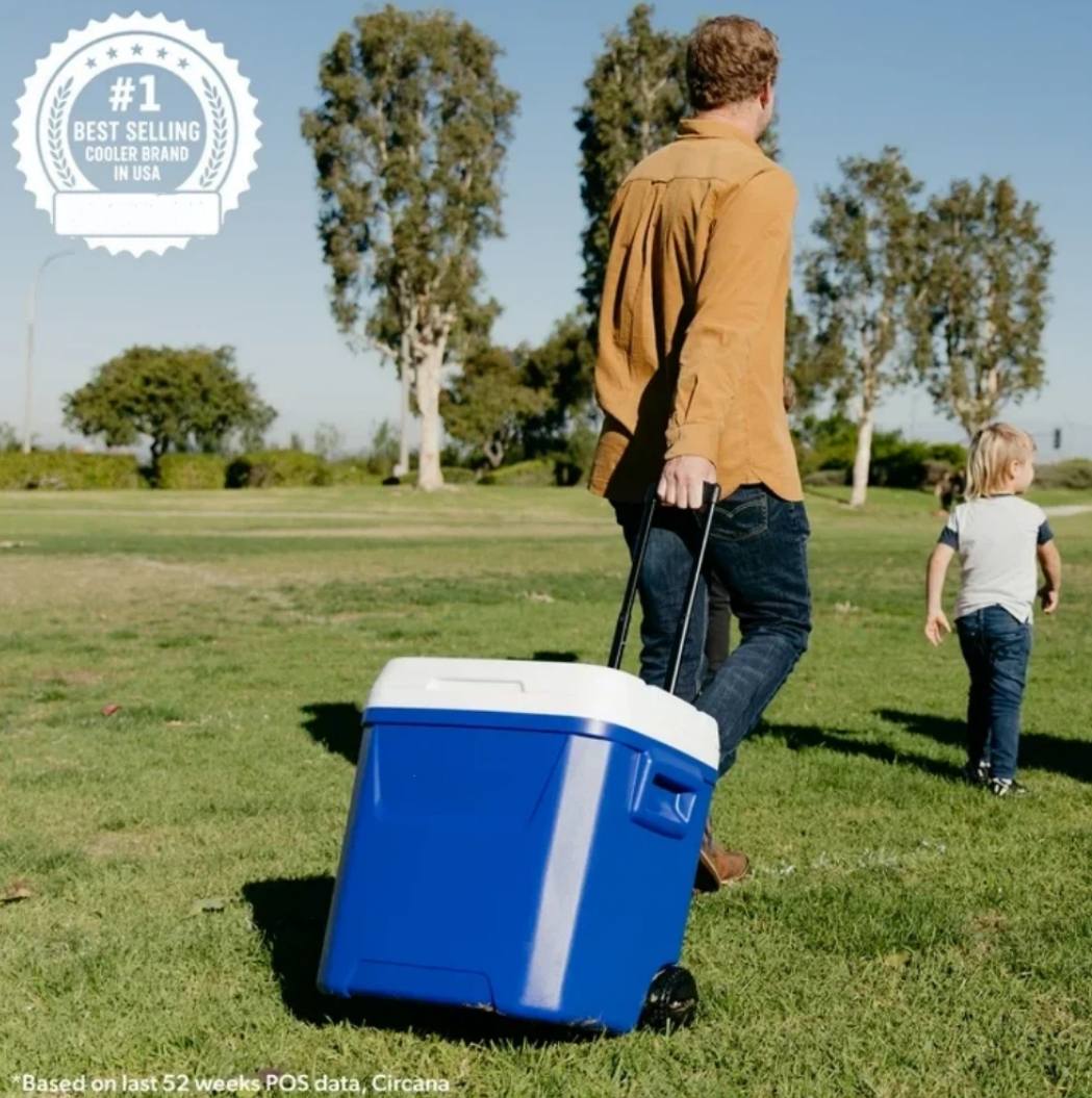 60 QT Blue Laguna Wheeled Hard - Food Storage Camping avaliação e preço
