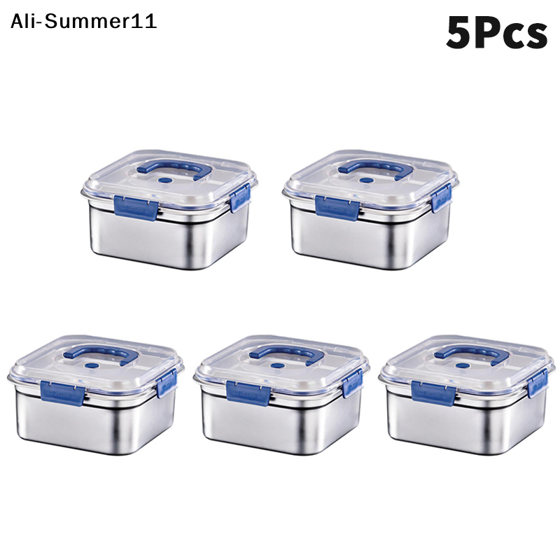 【S11】1/3/5Pcs Stainless Steel  - Food Storage Containers Xl avaliação e preço
