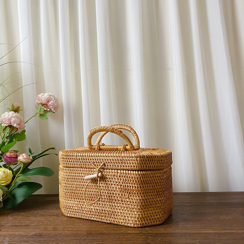 Kitchen Handwoven Rattan Stora - Bread Box Bamboo avaliação e preço