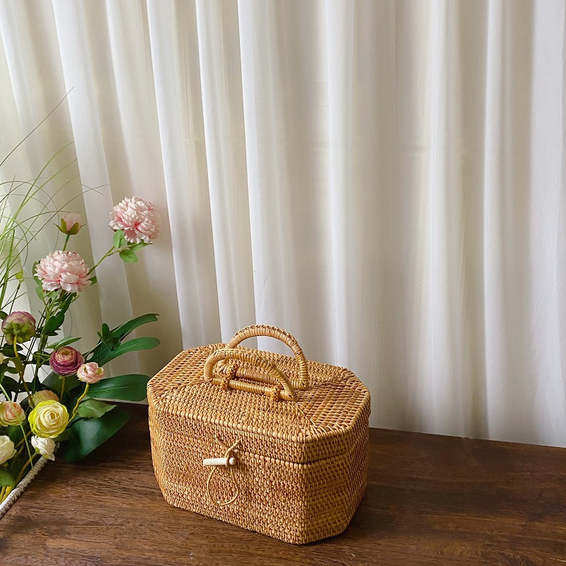 Kitchen Handwoven Rattan Stora - Bread Box Bamboo avaliação e preço