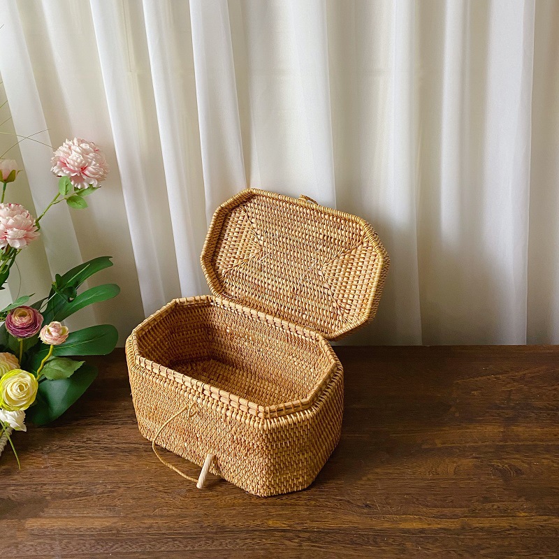 Kitchen Handwoven Rattan Stora - Bread Box Bamboo avaliação e preço