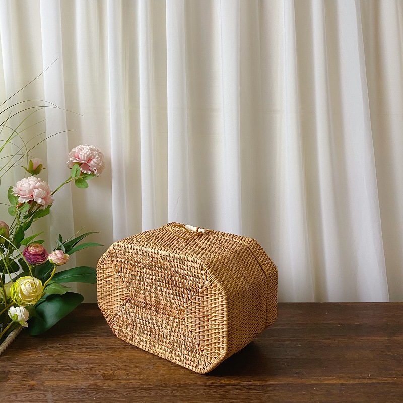 Kitchen Handwoven Rattan Stora - Bread Box Bamboo avaliação e preço
