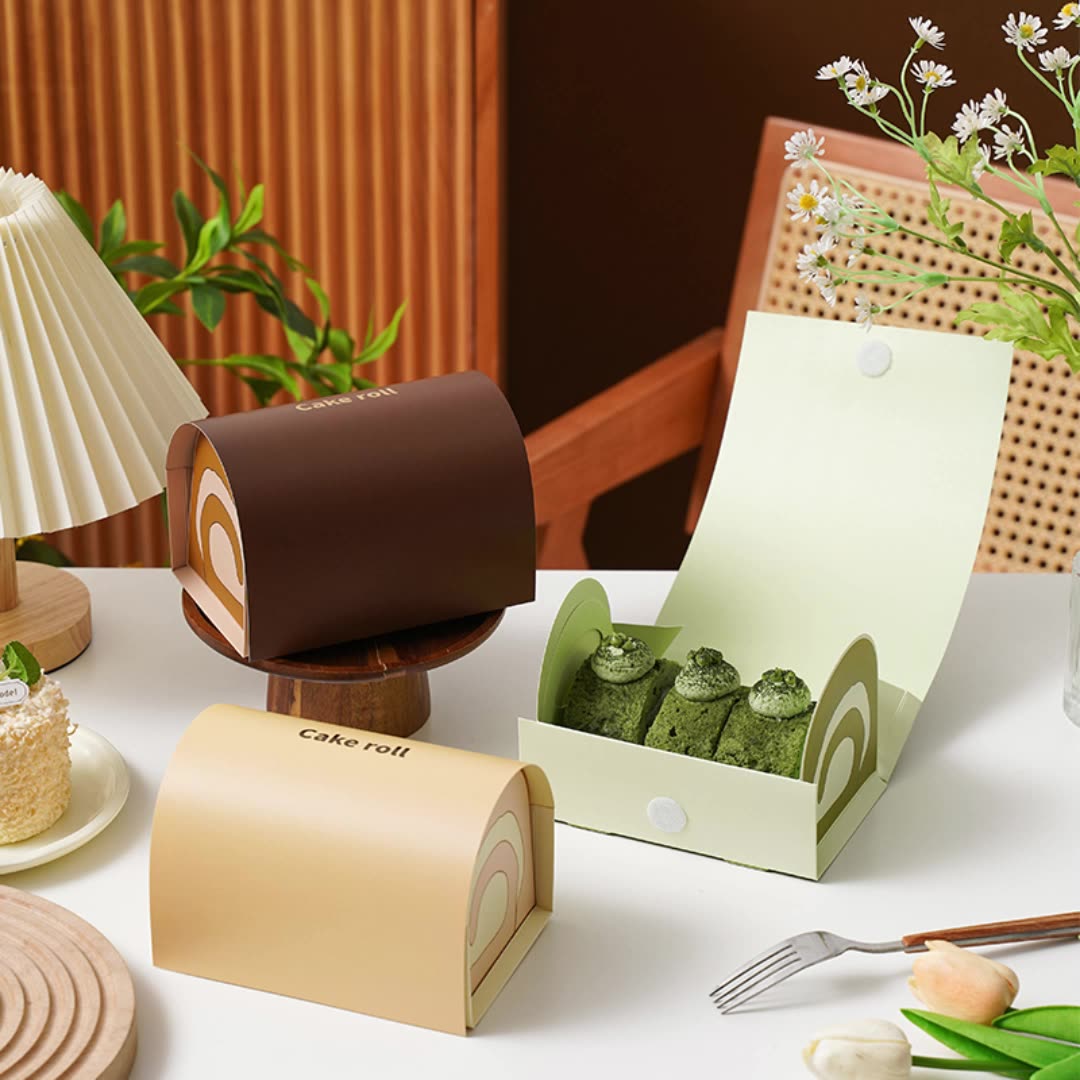 10pcs Swiss Roll Cake Boxes Ha - Xmas Food Storage Containers avaliação e preço