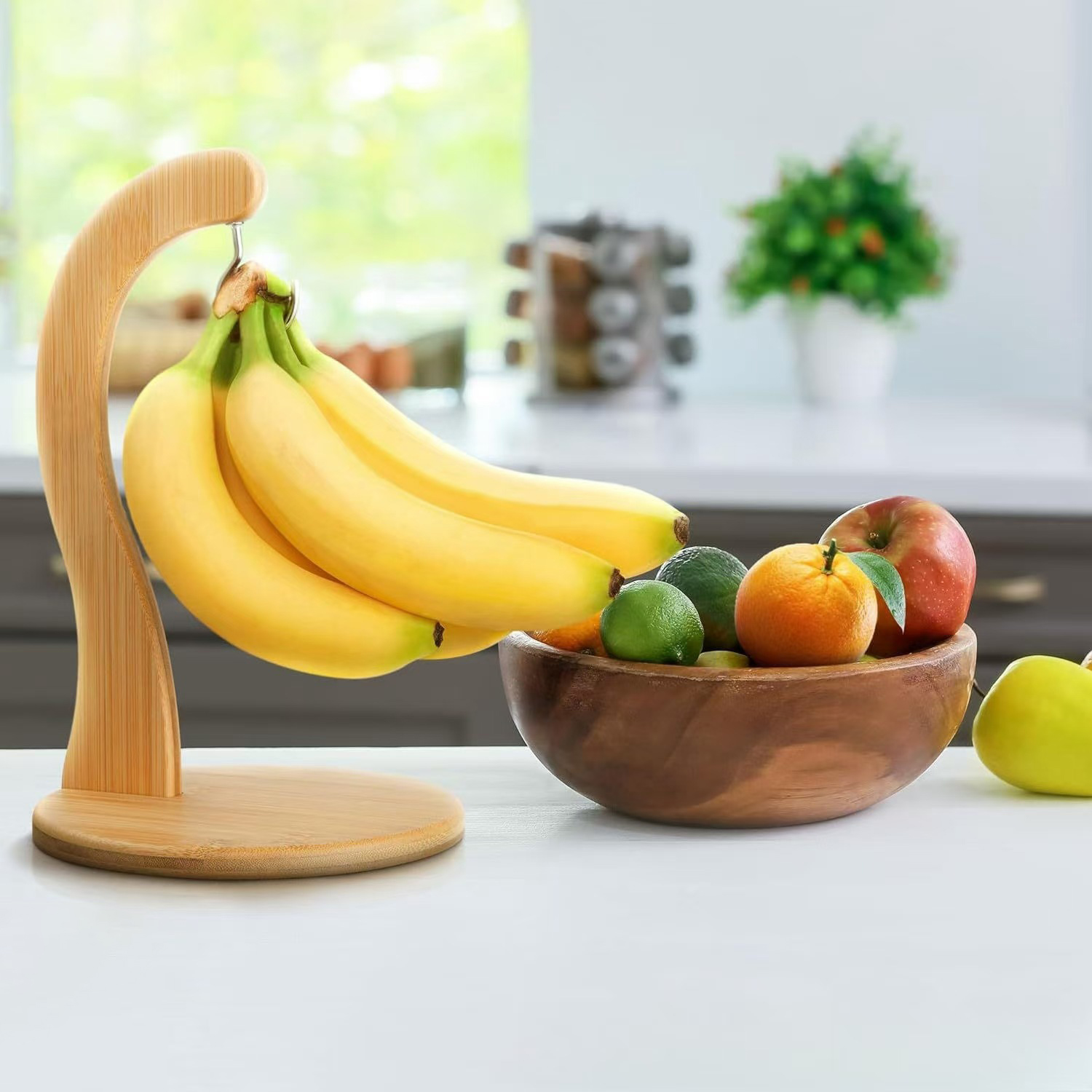Banana Rack With Hooks For Kee - Food Storage Rack For Kitchen avaliação e preço