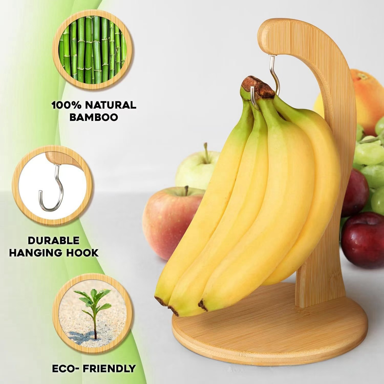Banana Rack With Hooks For Kee - Food Storage Rack For Kitchen avaliação e preço