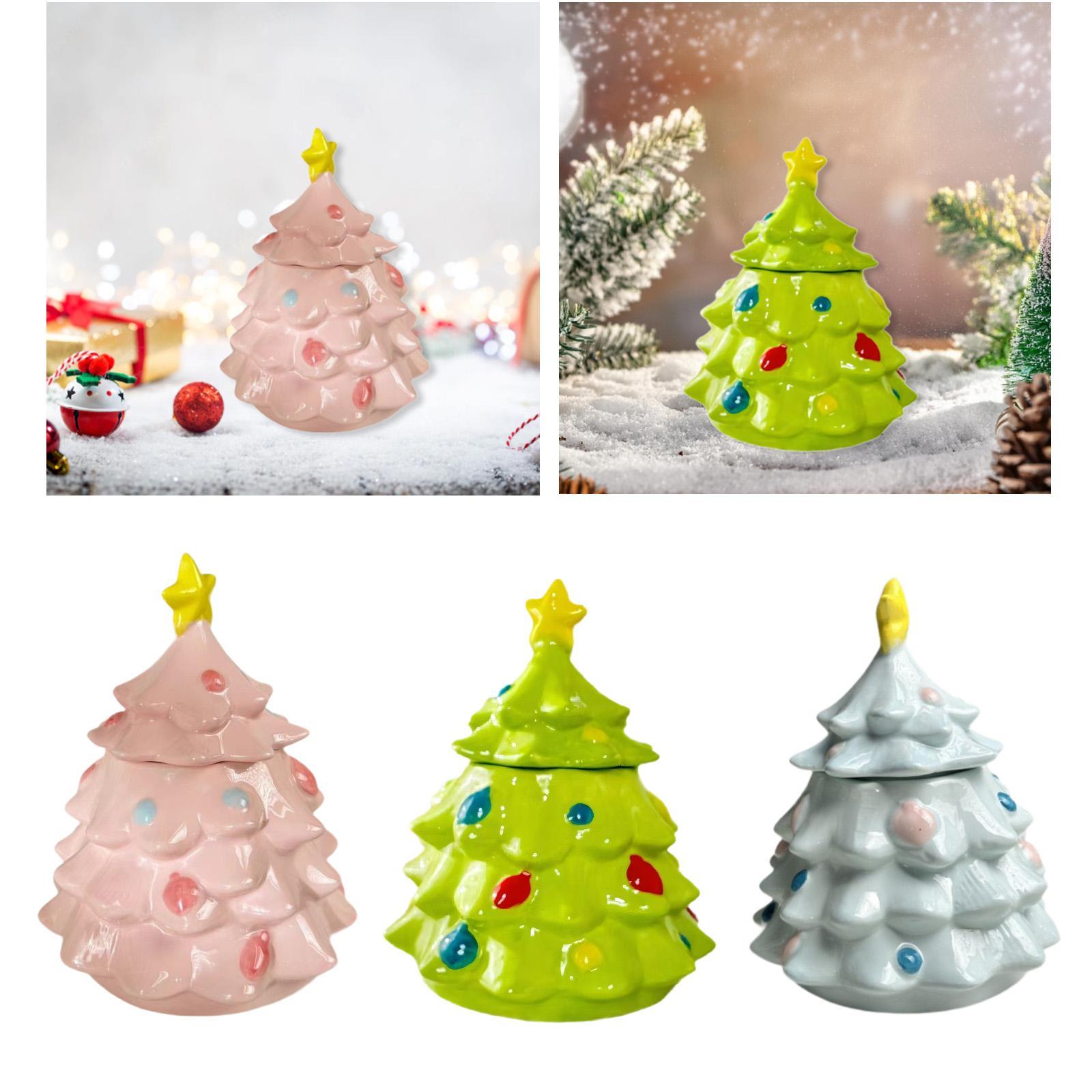Christmas Tree Candy Jar Cute  - Xmas Food Storage Containers avaliação e preço