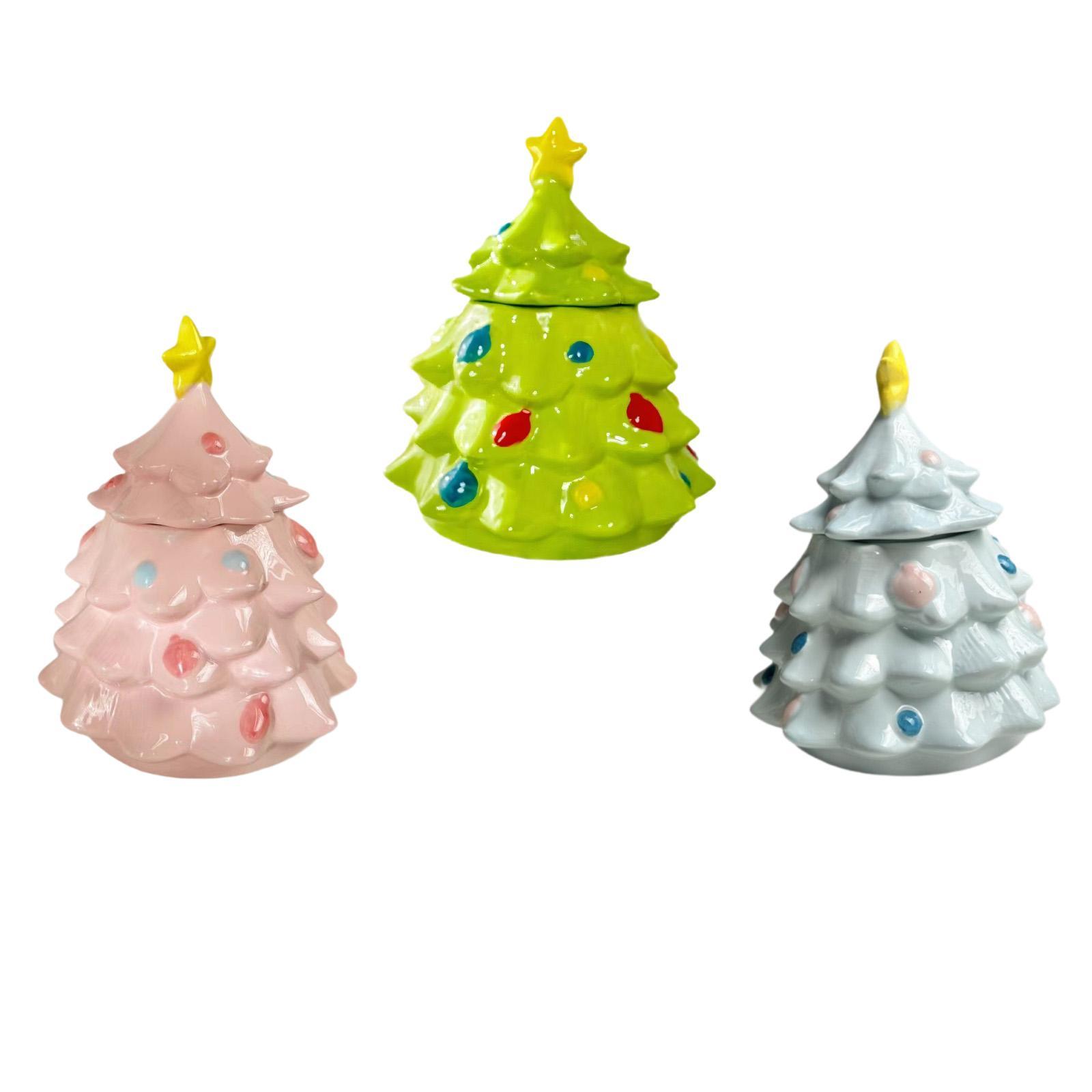 Christmas Tree Candy Jar Cute  - Xmas Food Storage Containers avaliação e preço