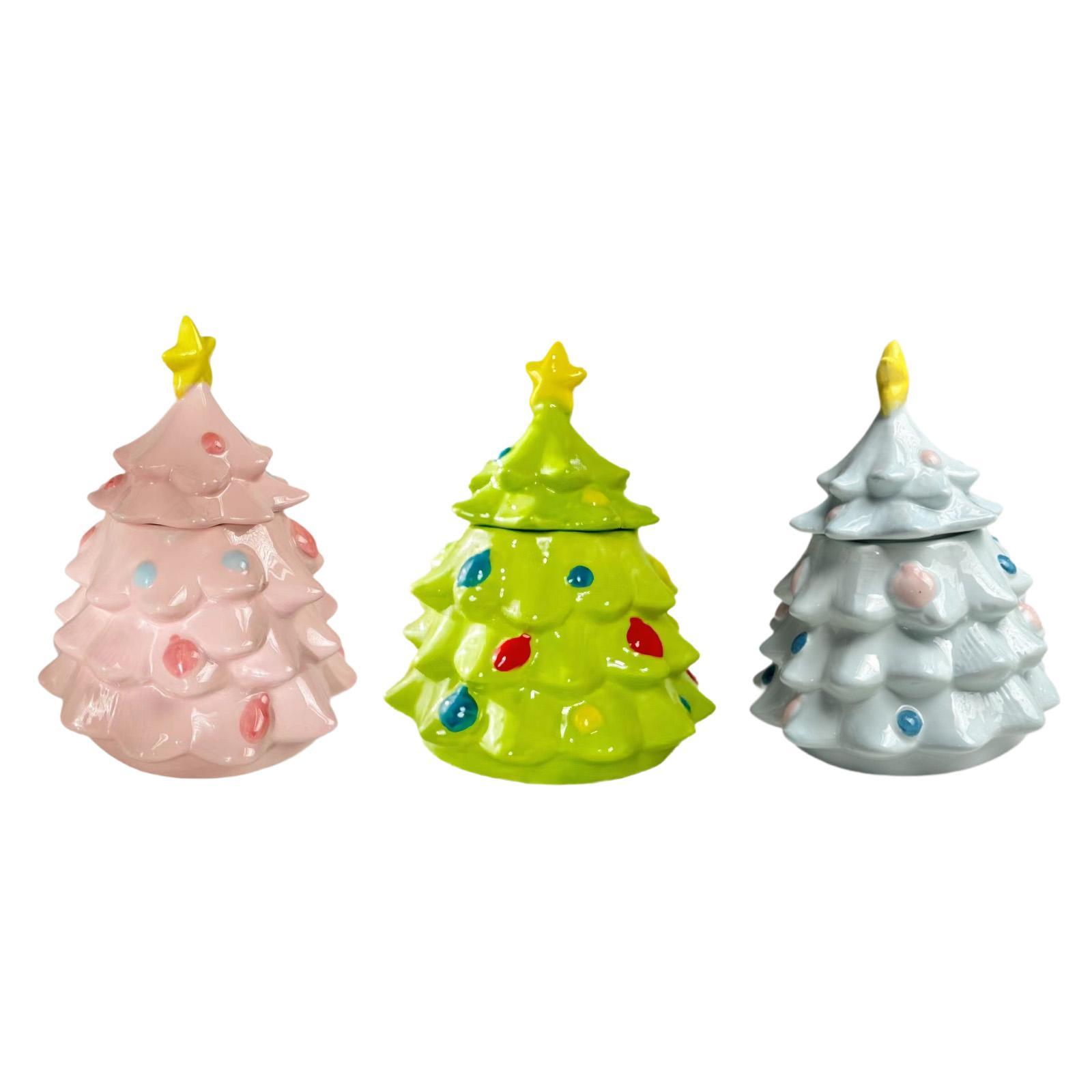 Christmas Tree Candy Jar Cute  - Xmas Food Storage Containers avaliação e preço