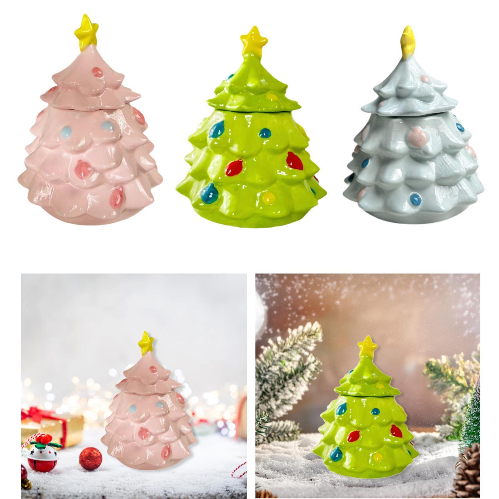 Christmas Tree Candy Jar Cute  - Xmas Food Storage Containers avaliação e preço