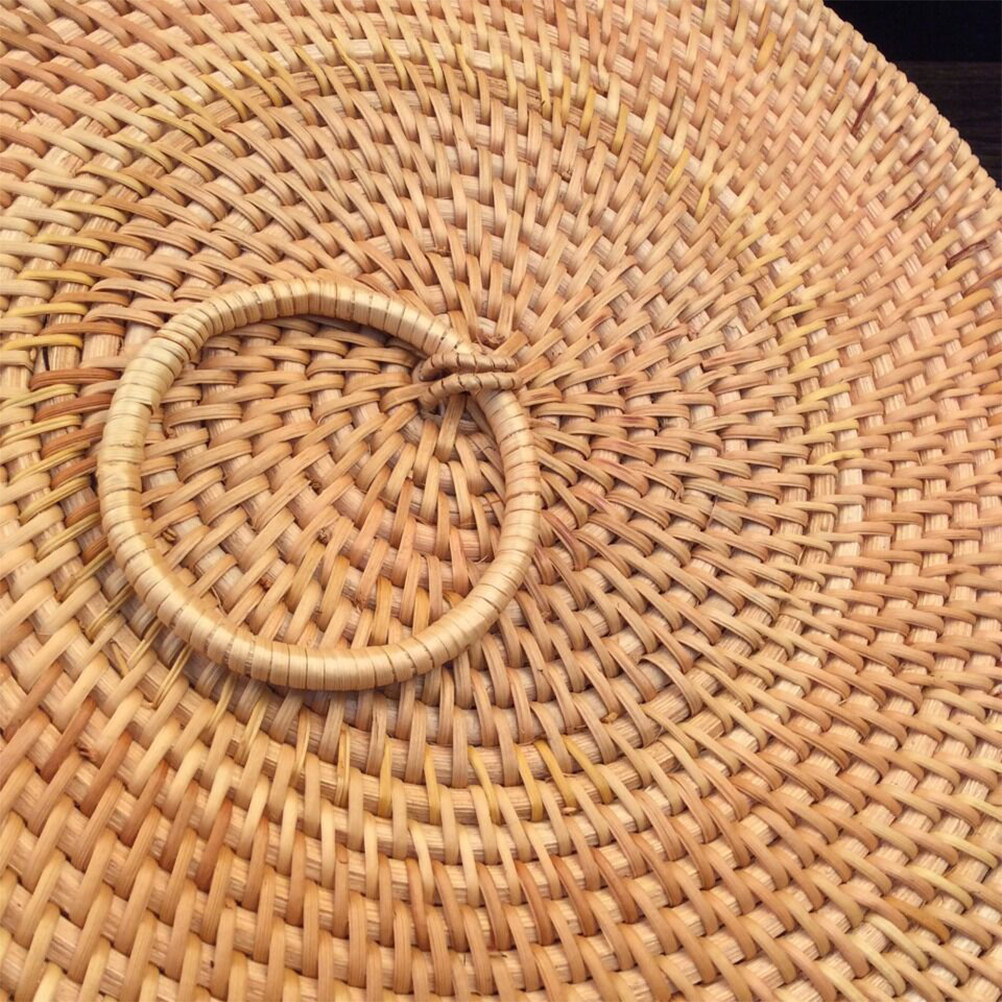 1Pcs Round Handmade Rattan Fru - Food Storage Lidl avaliação e preço