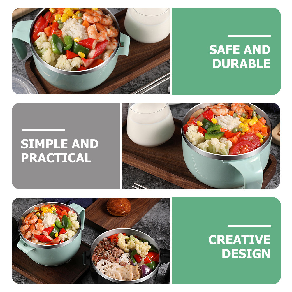 1Set Stainless Steel Noodles B - Food Storage Bowls avaliação e preço