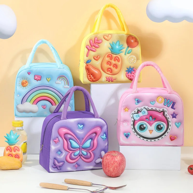 Children's Lunch Box Bag 3D Ca - Food Storage Aluminum avaliação e preço