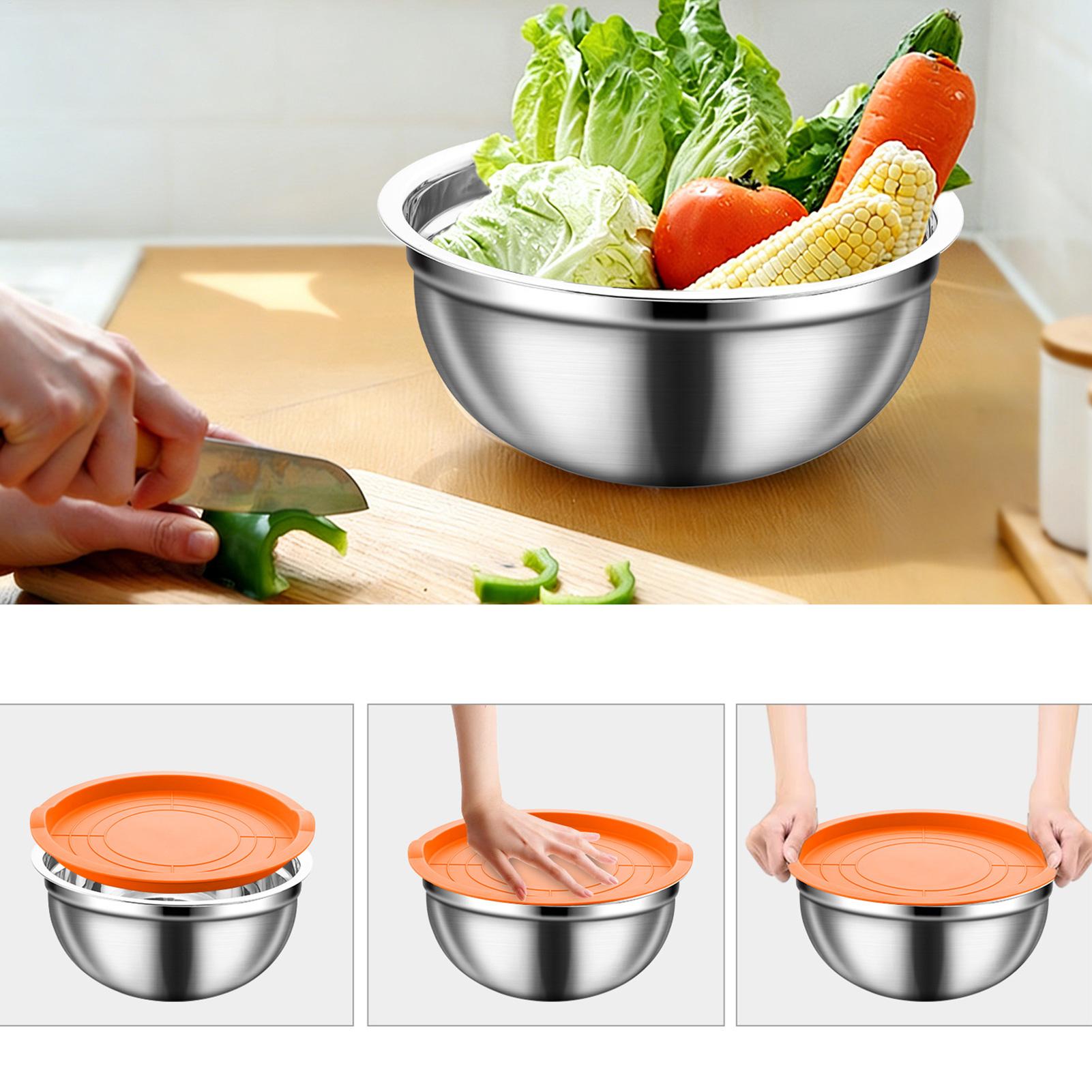 Steel Mixing Bowls Nesting Rou - Food Storage Bowls avaliação e preço