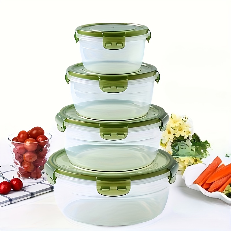 4 plastic food storage contain - Food Storage Camping avaliação e preço