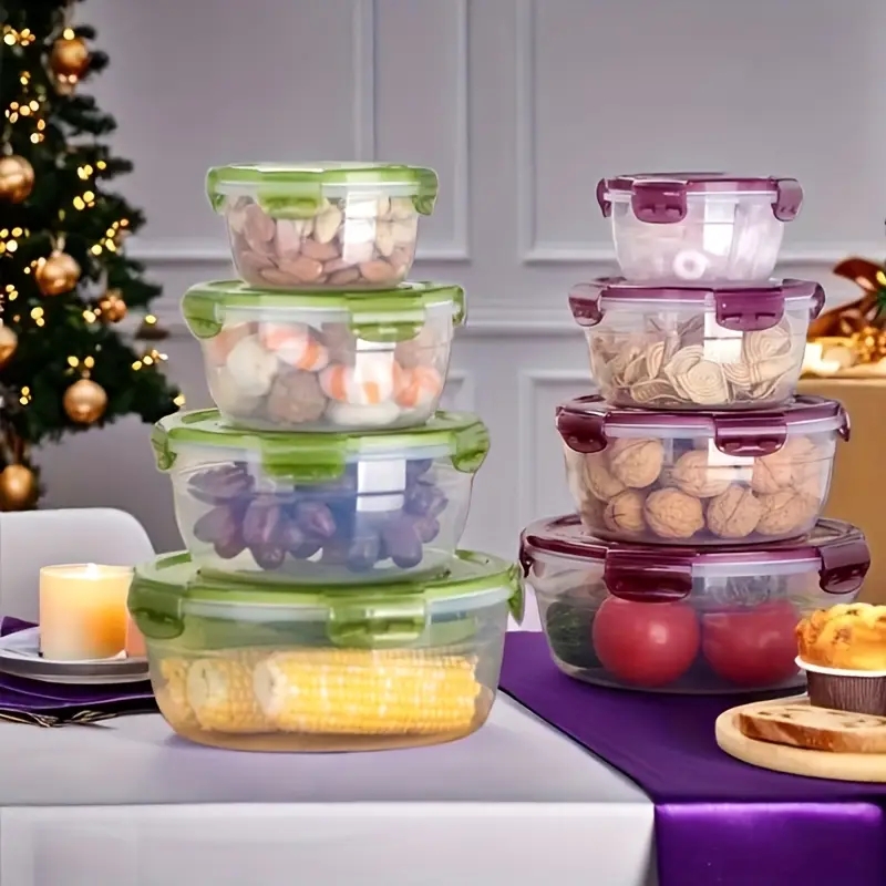 4 plastic food storage contain - Food Storage Camping avaliação e preço