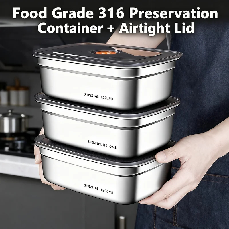 Large Capacity Stainless Steel - Food Storage Camping avaliação e preço