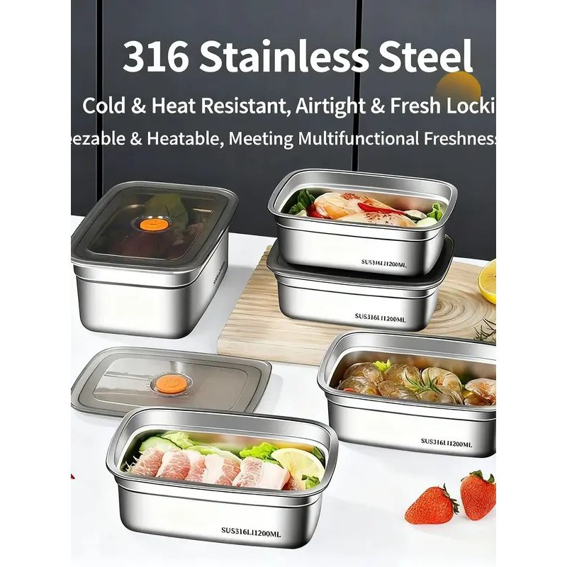 Large Capacity Stainless Steel - Food Storage Camping avaliação e preço