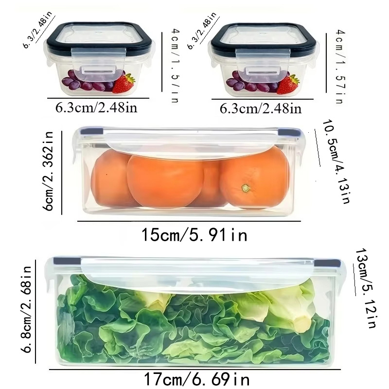 8Pcs Set Includes 4 Containers - Food Storage Camping avaliação e preço