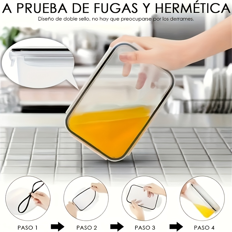 8Pcs Set Includes 4 Containers - Food Storage Camping avaliação e preço