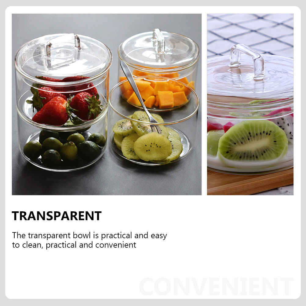 1Set Clear Glass Storage Bowl  - Food Storage Bowls avaliação e preço