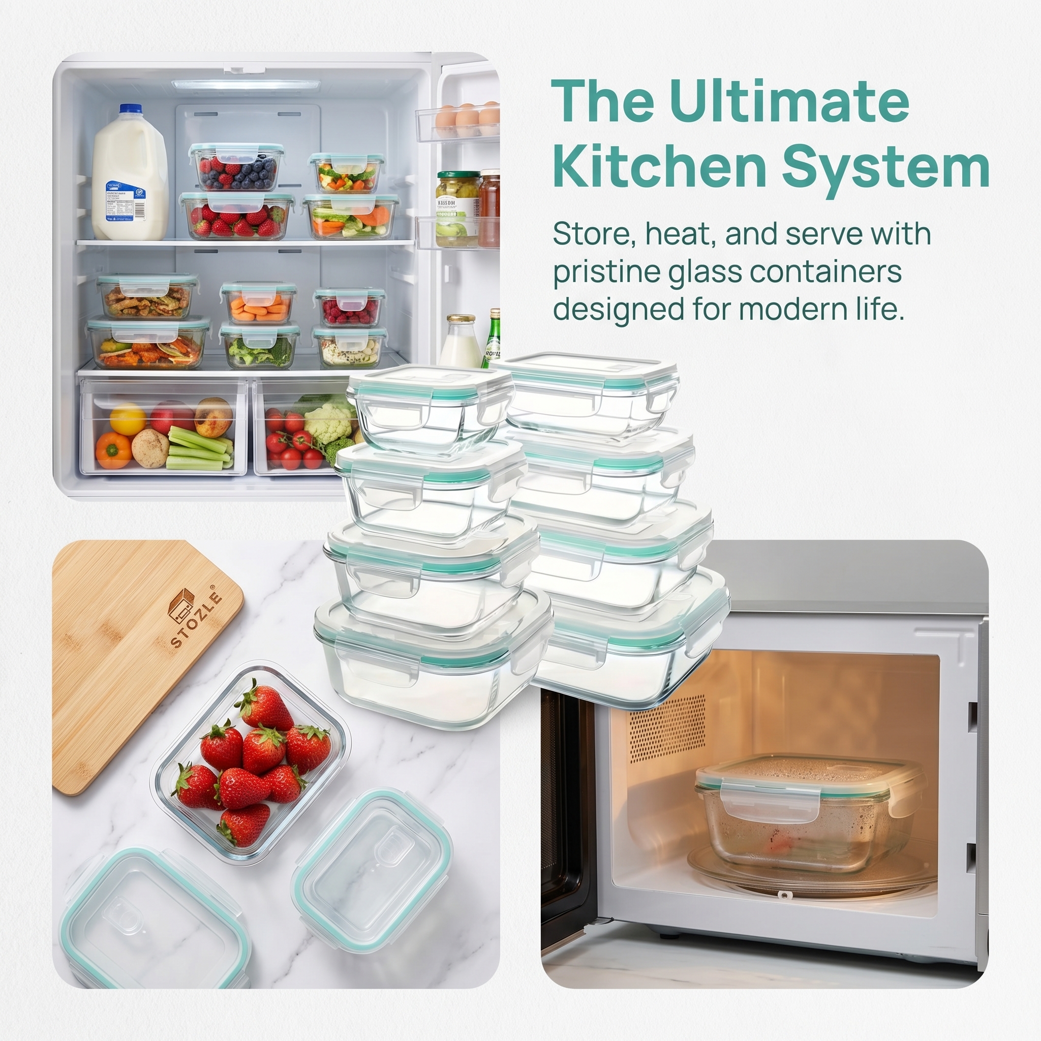 A set of 8 food storage contai - Food Storage For Refrigerator avaliação e preço