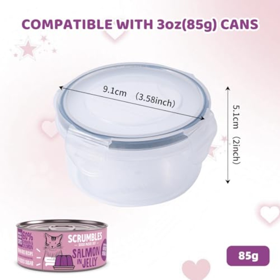 4Pack Cat Can Covers for 3 oz  - Lock And Lock Food Storage avaliação e preço